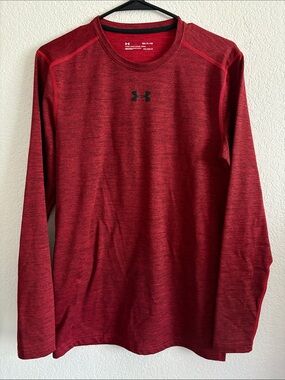 Under Armour Red Marled Long-Sleeve Performance Tee
